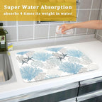 Coastal Blue Gray Dish Drying Pad 18 x 24 Inch - Image 7