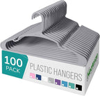 NEATERIZE Clothes Hangers Plastic 100 Pack by Neaterize