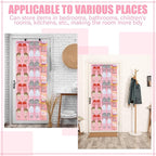 Windyun 40 Over the Door Shoe Organizer Large Breathable Mesh Pockets Pink - Image 6