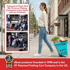 dbest products GoCart, Teal Grocery Cart Shopping Laundry Basket on Wheels - Image 10