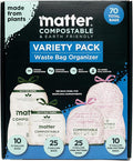 Matter Compostable Variety Pack 3 Gallon and 13 Gallon Kitchen Trash Bags by Matter