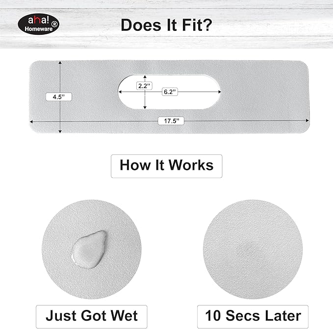 Faucet Mat Bathroom Sink Oval-Hole : AHA HOMEWARE Diatomite Rubber Bathroom - Image 2