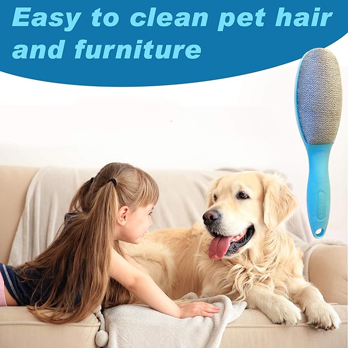 ezclean 2 Pack Lint Brush for Clothes, Furniture Reusable & Double Sided Pet - Image 5