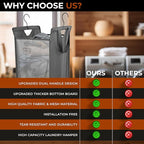 ALCOVA Hanging Laundry Hamper, Space-Saving Mesh Hanging Laundry Bag - Image 3