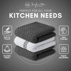 Infinitee Xclusives Premium Kitchen Towels – Pack of 3, 100% Cotton |15 x 25| - Image 5