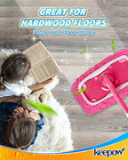 KEEPOW Pink Reusable Dry Sweeping Cloths Microfiber Wet Mop Pads Compatible - Image 8