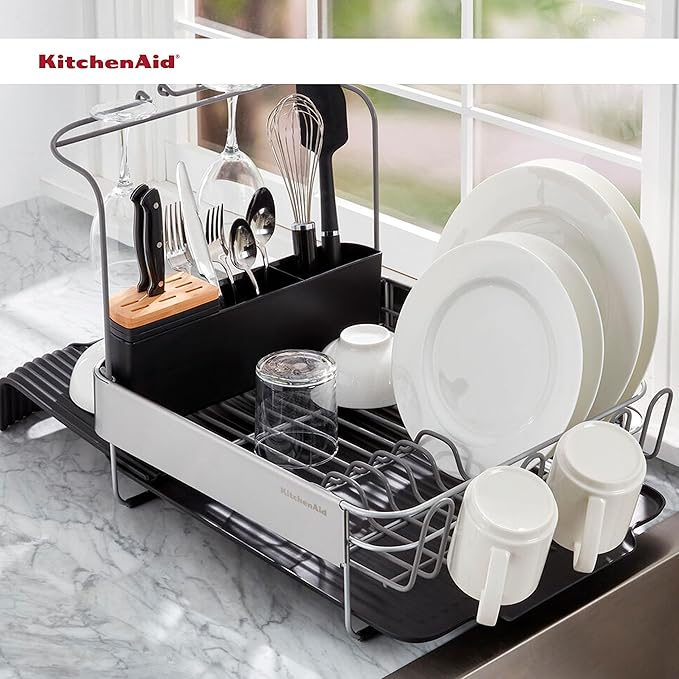 KitchenAid Full Size, Rust Resistant Expandable Dish Rack - Image 7