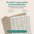 FEBU Swedish Dishcloths for Kitchen | 5 Pack Sunset Reusable Paper Towels - Image 5