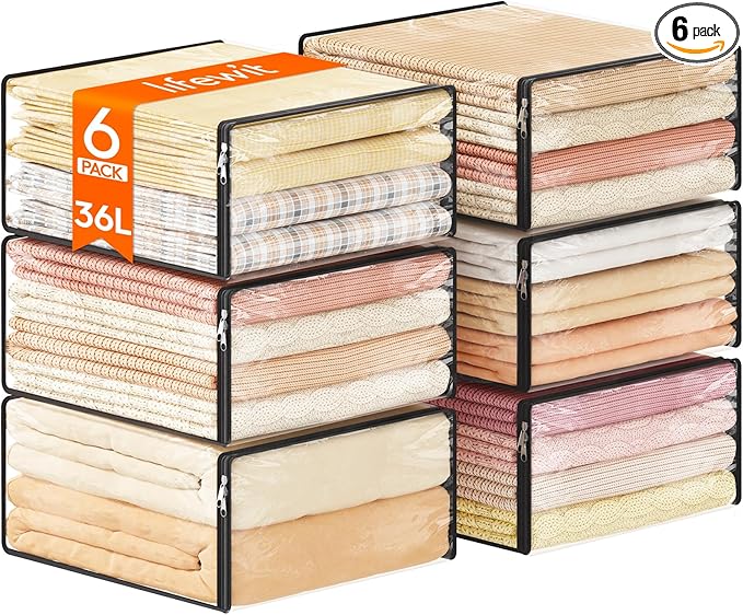 Lifewit 36L Clear Sheet Storage Bags by Lifewit