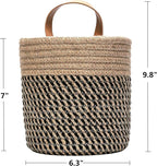 2pack Small Hanging Baskets-Cotton Rope Wall Basket - Image 2