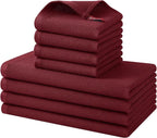 Homaxy 100% Cotton Kitchen Towels and Dishcloths Set by Homaxy