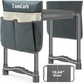 TomCare Garden Kneeler and Seat 10.64” Wider Larger Soft Kneeling Pad Garden Bench with 2 Large Tool Pouches Heavy Duty Garden Stool Foldable Tools Gardening Gifts for Women Men Gardeners,Grey by TomCare