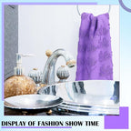 2 Pcs Lavender Hand Towels for Bathroom Purple Lavender Bathroom Hand Towel - Image 6