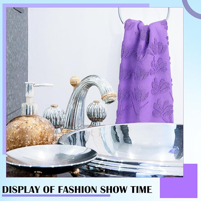2 Pcs Lavender Hand Towels for Bathroom Purple Lavender Bathroom Hand Towel - Image 6