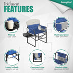 SUNNYFEEL Camping Directors Chair, Heavy Duty,Oversized Portable Folding Chair with Side Table, Pocket for Beach, Fishing,Trip,Picnic,Lawn,Concert Outdoor Foldable Camp Chairs - Image 7
