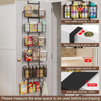 Adjustable Over The Door Organizer, Metal Hanging Door Organizer - Image 4