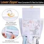 Hanging Collapsible Breathable Mesh Laundry Hamper, 24 x 14.2 x 7.5 in - Image 4