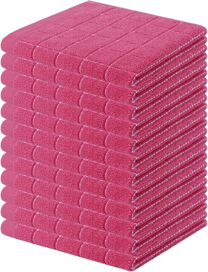 Homaxy 100% Cotton Terry Kitchen Dish Cloths, Ultra Soft and Absorbent Dish by Homaxy