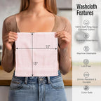 Luxurious Washcloths – Set of 12 – Size 13” x 13” – Thick Loop Pile Washcloth – - Image 2