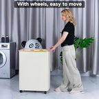 Lagre Laundry Basket with Wheels, Laundry Hamper with Lid, 160L Clothes Hamper - Image 6