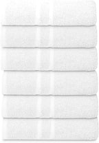 Basic Medium Bath Towels 24x48 Inches – Pack of 6 – White Color – Soft and - Image 2
