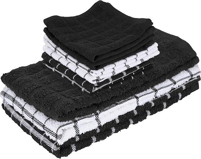 Ritz Premium 3-Pack Kitchen Towel & 6-Pack Dish Cloth Set by Ritz+Foodservice