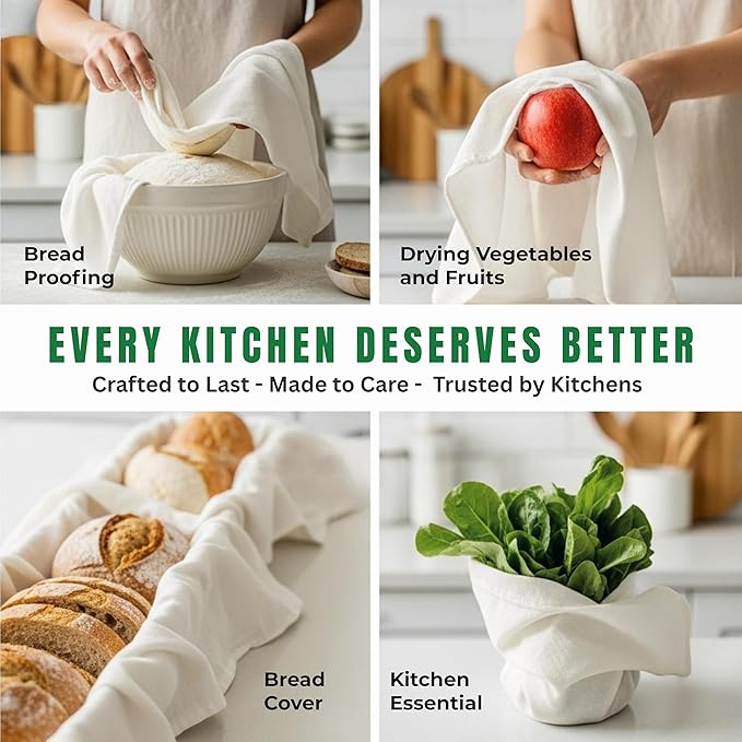 Flour Sack Towels | Tea Towel for Crafts| Kitchen Dish Cotton Blank Towel for - Image 5