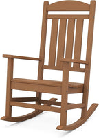POLYWOOD Presidential Rocking Chair in Teak by POLYWOOD