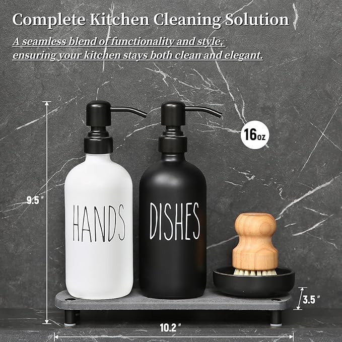 MOMEEMO Soap Dispenser for Kitchen Sink Comes - Image 2