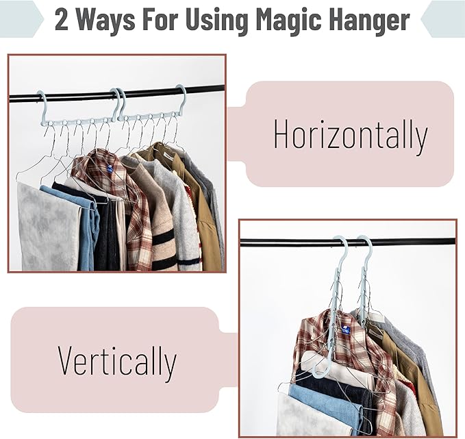 Mr. Pen- Space Saving Hangers for Clothes, Pastel Colors, Plastic Multi Clothes - Image 4