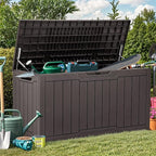 YITAHOME 80 Gallon Outdoor Storage Box, Large Water Resistant Resin Deck Box, Indoor Outdoor Lockable Storage Container for Patio, Garden, Cushions, Tools, Equipment (Dark Brown) - Image 7