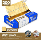 200 Count Pre-Cut Pop Up Wraps, 9” Gold Disposable Wrappers - Image 2
