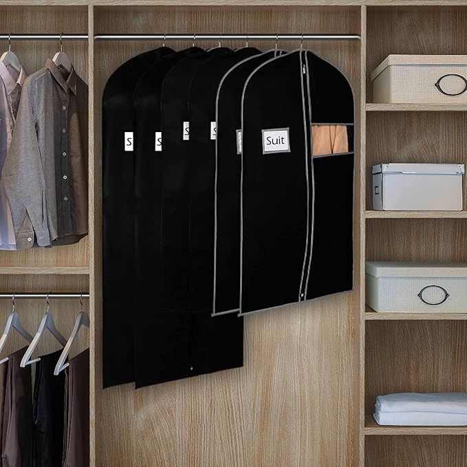 Syeeiex 60'' Garment Bags for Hanging Clothes, Dress Bags for Gown, Garment Bag - Image 5
