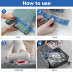 VMstr 12 Pack Travel Vacuum Storage Bags - Image 8