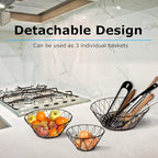 Heavy Duty - 3 Tier Hanging Kitchen Bronze Fruit Basket - Image 4