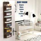 Simple Houseware 6 Clear Window Pocket Over Closet Door Storage Hanging - Image 3