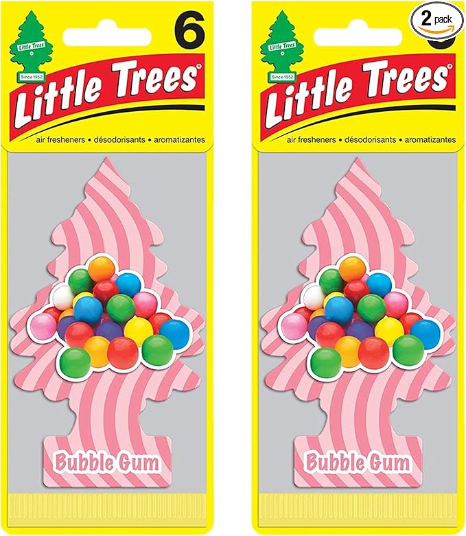 Little Trees Cardboard Hanging Car, Home & Office Air Freshener, Bubble Gum by LITTLETREES