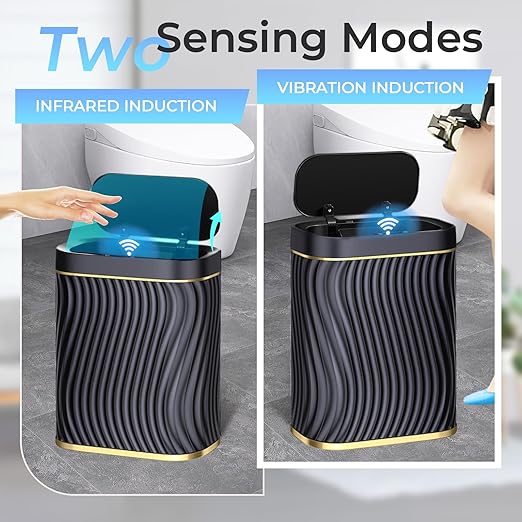 Bathroom Small Trash Can with Automatic Touchless Lid, 2.6 Gallon Smart Garbage - Image 7