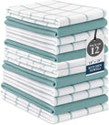 LANE LINEN Kitchen Towels & Dishcloths Set of 12-100% Cotton, Quick-Drying 18” by LaneLinen