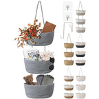 3 Tier Wall Mounted Woven Hanging Basket, Over the Door Hanging Basket by Wymulot