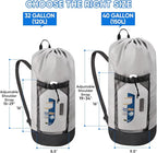 BALEINE 2PK 120L Laundry Bag Backpack, 900D Oxford Fabric Large Travel Laundry - Image 3