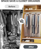 4 pcs 60" Garment Bags for Hanging Clothes, Garment Bags for Travel Covers - Image 8