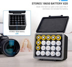 JJC 20 Slots 18650 Battery Case, High Capacity Water-Resistant Anti-Shock - Image 2