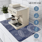 LuxStep Dish Drying Mat Super Absorbent Kitchen Counter Mat Rubber Backing - Image 3