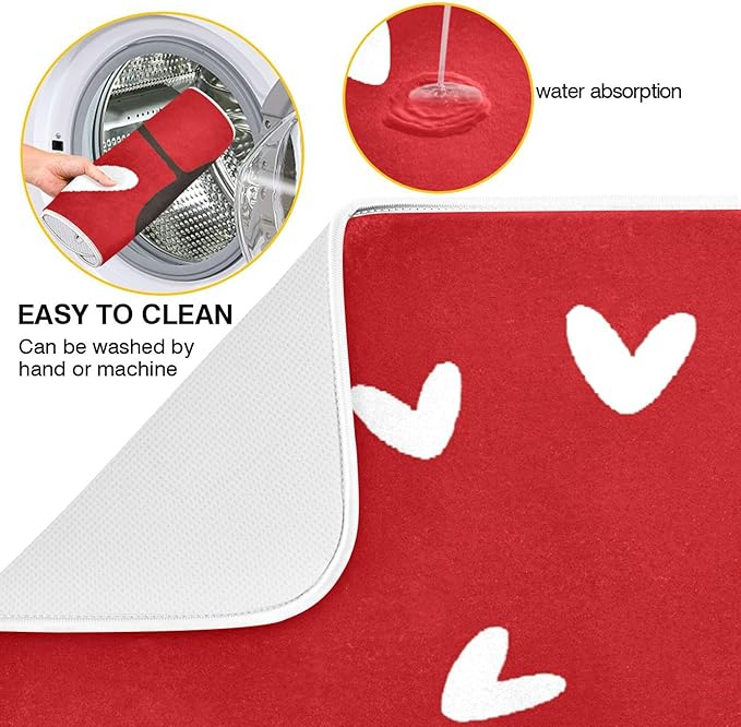 Happy Valentine's Day Dish Drying Mat - Image 2