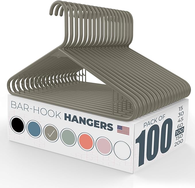 Neaties Plastic Hangers 100 Pack – Made in The USA – 6lb Capacity Standard by NeatiesHangers