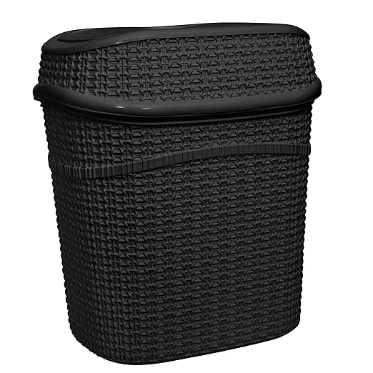 Bath Bliss 2 Pack Sailor Knot Swing Top Waste Bin | Dimensions: 11.22" x 8.27" - Image 2