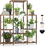 Uneedem Plant Stand Indoor Outdoor Tall Shelf for Multiple Plants 8 Tiers 12 Pot Large Rack Pine Wood Corner Plant/Flower Holder for Room Corner Balcony by Uneedem