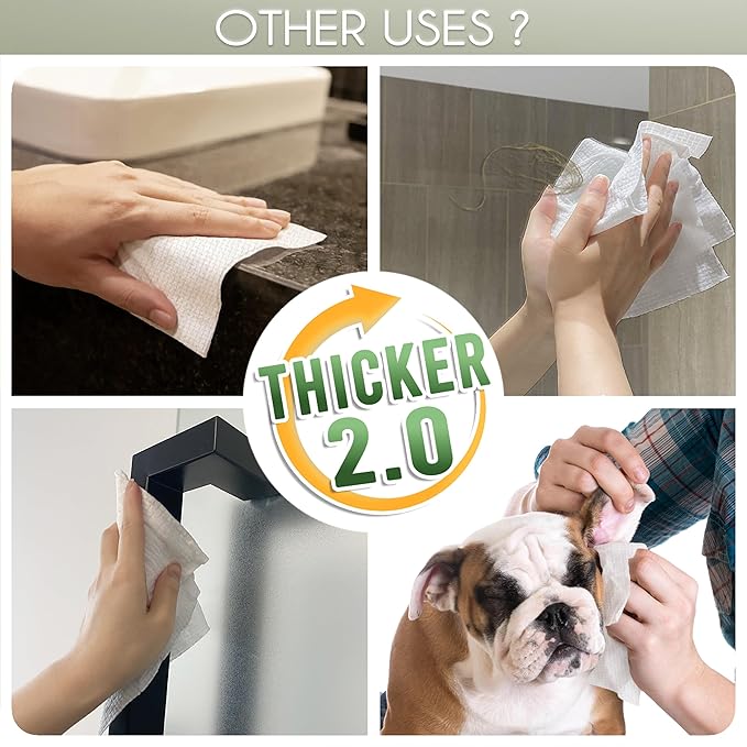 THICKER Dry Wipes 50 Count Disposable Face Towels 10x12" | Ultra Soft - Image 7