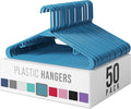 Plastic Hangers 50 Pack Blue by Neaterize